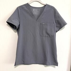 Figs Womens Catarina Scrub Top XS Space Gray Medical Nursing FW1000